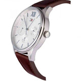 Tommy Hilfiger Damon Quartz White Dial Brown Leather Strap Watch for Men - 1791418 Buy Now By Tommy Hilfiger