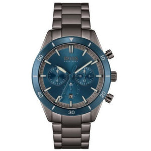 Hugo Boss Santiago Blue Dial Grey Steel Strap Watch for Men - 1513863 Buy Now By Hugo Boss