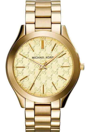 Michael Kors Slim Runway Gold Dial Gold Steel Strap Watch for Women - MK3335 Buy Now By Michael Kors