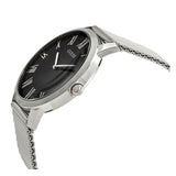 Guess Analog Black Dial Silver Mesh Bracelet Watch for Men - W1263G1 Buy Now By Guess