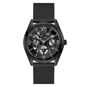 Guess Analog Multifunction Black Dial Black Mesh Bracelet Watch for Men - GW0368G3 Buy Now By Guess
