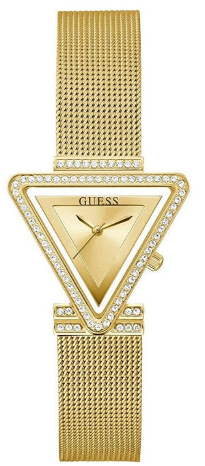Guess Fame Diamonds Gold Dial Gold Mesh Bracelet Watch for Women - GW0508L2 Buy Now By Guess