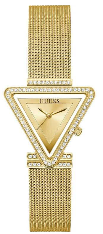 Guess Fame Diamonds Gold Dial Gold Mesh Bracelet Watch for Women - GW0508L2 Buy Now By Guess