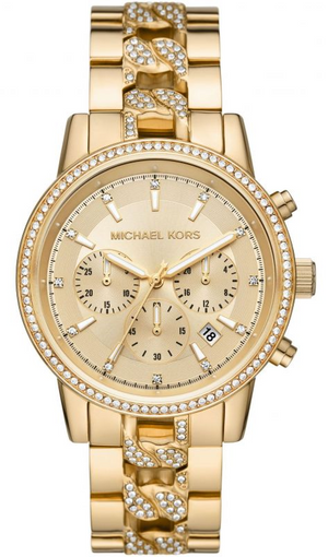 Michael Kors Ritz Chronograph Gold Dial Gold Steel Strap Watch For Women - MK6937 Buy Now By Michael Kors