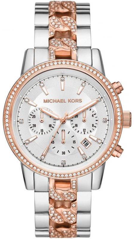 Michael Kors Ritz Chronograph Silver Dial Two Tone Steel Strap Watch For Women - MK6938 Buy Now By Michael Kors