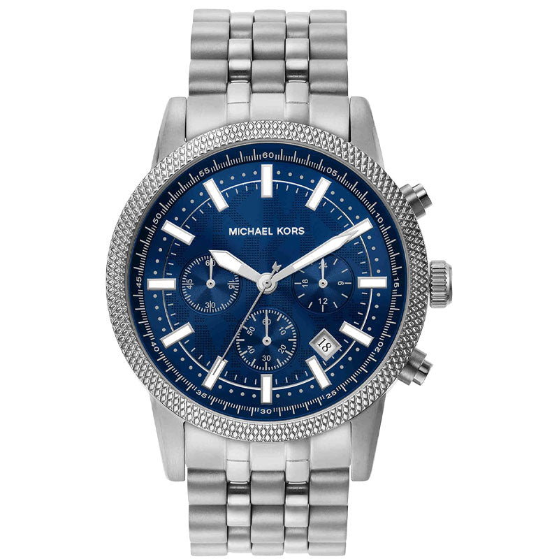 Michael Kors Hutton Chronograph Blue Dial Blue Steel Strap Watch For Men - MK8952 Buy Now By Michael Kors