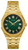 Guess Asset Quartz Green Dial Gold Steel Strap Watch For Men - GW0575G2 Buy Now By Guess