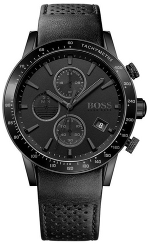 Hugo Boss Rafale Chronograph Black Dial Black Leather Strap Watch For Men - 1513456 Buy Now By Hugo Boss