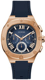 Guess Headline Multifunction Quartz Blue Dial Blue Silicone Strap Watch For Men - GW0571G2 Buy Now By Guess