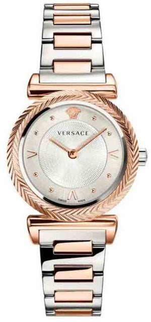 Versace V-Motif Silver Dial Two Tone Steel Strap Watch for Women - VERE00718 Buy Now By Versace