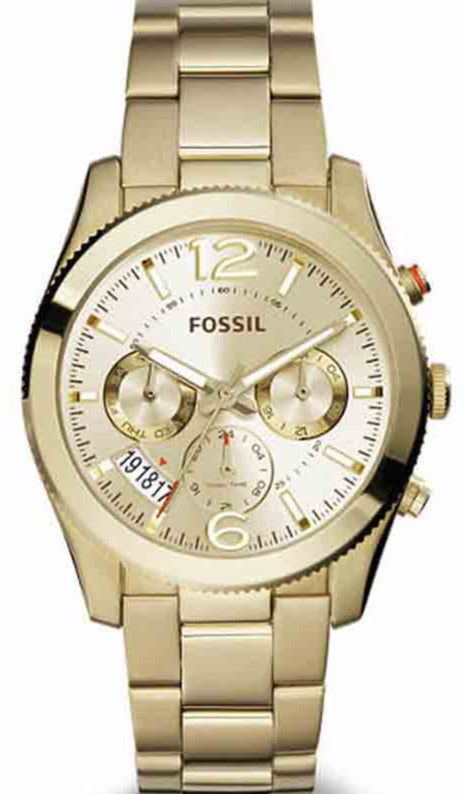 Fossil Boyfriend Gold Dial Gold Steel Strap Watch for Women - ES3884 Buy Now By Fossil