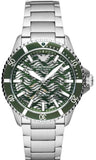 Emporio Armani Diver Automatic Green Dial Silver Steel Strap Watch For Men - AR60061 Buy Now By Emporio Armani