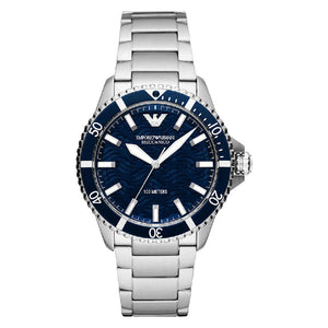 Emporio Armani Meccanico Automatic Blue Dial Silver Steel Strap Watch For Men - AR60059 Buy Now By Emporio Armani