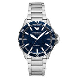 Emporio Armani Meccanico Automatic Blue Dial Silver Steel Strap Watch For Men - AR60059 Buy Now By Emporio Armani