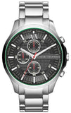 Armani Exchange Hampton Chronograph Black Dial Silver Steel Strap Watch For Men - AX2163 Buy Now By Armani Exchange