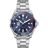 Tag Heuer Aquaracer Henrik Lundqvist Special Edition Blue Dial Silver Steel Strap Watch for Men - WAY101J.BA0746 Buy Now By Tag Heuer