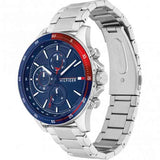 Tommy Hilfiger Bank Chronograph Blue Dial Silver Steel Strap Watch for Men - 1791718 Buy Now By Tommy Hilfiger