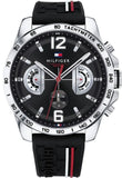 Tommy Hilfiger Decker Quartz Black Dial Black Rubber Strap Watch for Men - 1791473 Buy Now By Tommy Hilfiger