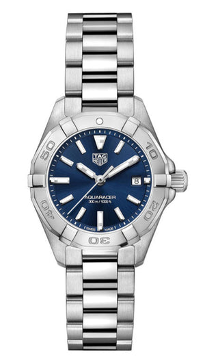 Tag Heuer Aquaracer Blue Dial Silver Steel Strap Watch for Women - WBD1412.BA0741 Buy Now By Tag Heuer
