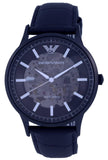 Emporio Armani Meccanico Automatic Black Dial Black Leather Strap Watch For Men - AR60042 Buy Now By Emporio Armani