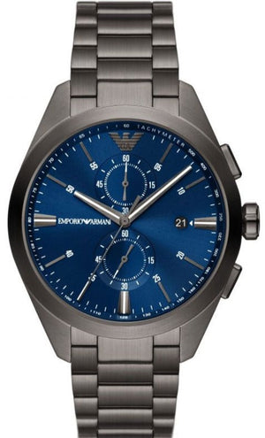 Emporio Armani Chronograph Quartz Blue Dial Grey Steel Strap Watch For Men - AR11481 Buy Now By Emporio Armani