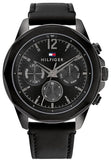 Tommy Hilfiger Lars Chronograph Black Dial Black Leather Strap Watch For Men - 1792062 Buy Now By Tommy Hilfiger