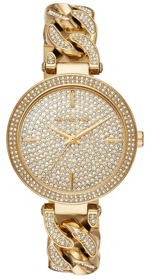 Michael Kors Catelyn Crystals Gold Dial Gold Steel Strap Watch For Women - MK4674 Buy Now By Michael Kors
