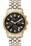 Michael Kors Hutton Chronograph Black Dial Two Tone Steel Strap Watch For Men - MK8954 Buy Now By Michael Kors