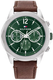 Tommy Hilfiger Lars Chronograph Green Dial Brown Leather Strap Watch For Men - 1792064 Buy Now By Tommy Hilfiger