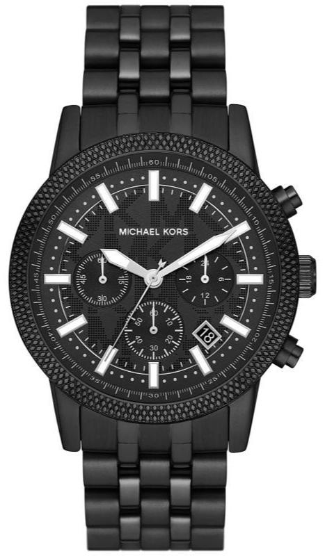 Michael Kors Hutton Chronograph Black Dial Black Steel Strap Watch For Men - MK9089 Buy Now By Michael Kors