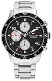 Tommy Hilfiger Jimmy Multifunction Black Dial Silver Steel Strap Watch For Men - 1791950 Buy Now By Tommy Hilfiger