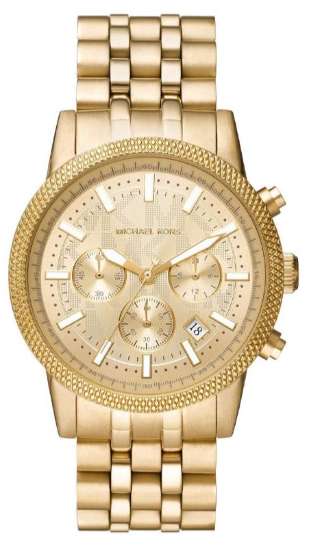 Michael Kors Hutton Chronograph Gold Dial Gold Steel Strap Watch For Men - MK8953 Buy Now By Michael Kors