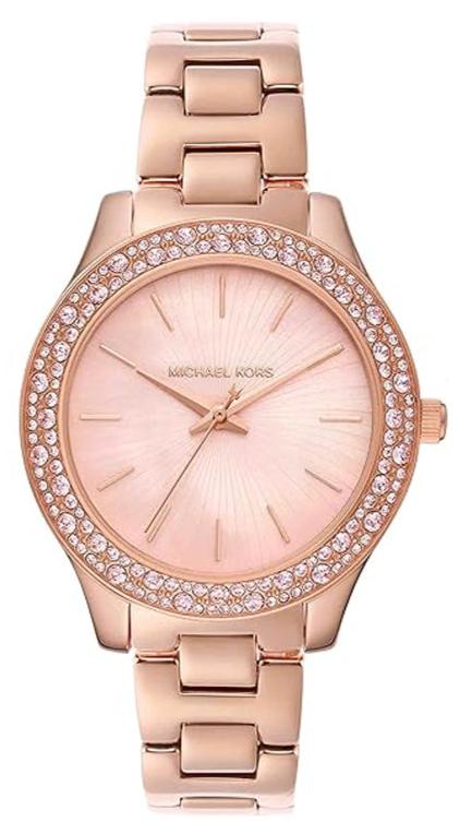 Michael Kors Lilane Quartz Rose Gold Dial Rose Gold Steel Strap Watch For Women - MK1068 Buy Now By Michael Kors