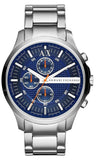 Armani Exchange Hampton Chronograph Blue Dial Silver Steel Strap Watch For Men - AX2155 Buy Now By Armani Exchange