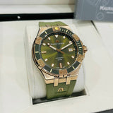 Maurice Lacroix Aikon Venturer Bronze Dial Green Rubber Strap Watch For Men - AI6058-BRZ01-630-1 Buy Now By Maurice Lacroix