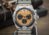 Breitling Chronomat B01 42 Brown Dial Silver Steel Strap Watch for Men - AB0134101K1A1 Buy Now By Breitling