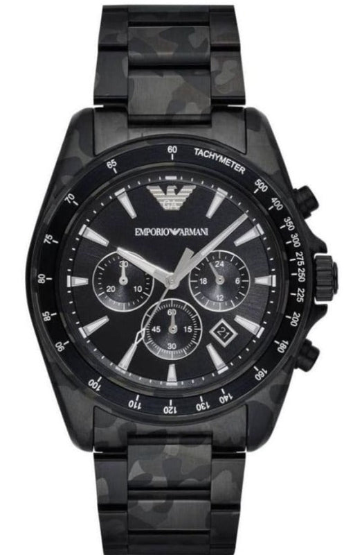 Emporio Armani Sportivo Quartz Black Dial Black Steel Strap Watch For Men - AR11027 Buy Now By Emporio Armani