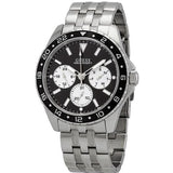 Guess Odyssey Black Dial Silver Steel Strap Watch For Men - W1107G1 Buy Now By Guess