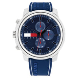 Tommy Hilfiger Wynwood Chronograph Blue Dial Blue Silicon Strap Watch For Men - 1710582 Buy Now By Tommy Hilfiger