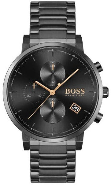 Hugo Boss Integrity Black Dial Black Steel Strap Watch for Men - 1513780 Buy Now By Hugo Boss
