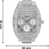 Guess Raven Diamonds Silver Dial Silver Steel Strap Watch for Women - GW0104L1 Buy Now By Guess