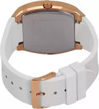 Guess Raven Diamonds Rose Gold Dial White Silicone Strap Watch for Women - GW0105L3 Buy Now By Guess