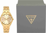 Guess Crystalline Diamonds Gold Dial Gold Steel Strap Watch for Women - GW0114L2 Buy Now By Guess