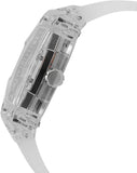 Guess Phoenix Polycarbonate Clear Multi-function Black Dial Clear Rubber Strap Watch for Men - GW0499G3 Buy Now By Guess