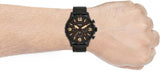 Fossil Nate Chrongraph Ion Plated Black Dial Black Steel Strap Watch for Men - JR1356 Buy Now By Fossil