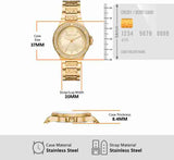 Michael Kors Lennox Three-Hand Gold Dial Gold Steel Strap Watch For Women - MK7339 Buy Now By Michael Kors
