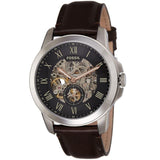 Fossil Grant Automatic Skeleton Black Dial Brown Leather Strap Watch for Men - ME3100 Buy Now By Fossil