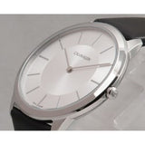 Calvin Klein Minimalist White Dial Black Leather Strap Watch for Men - K3M211C6 Buy Now By Calvin Klein