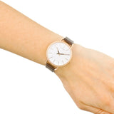 Calvin Klein Even White Dial Brown Leather Strap Watch for Women - K7B236G6 Buy Now By Calvin Klein