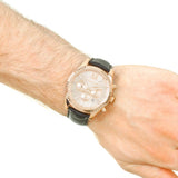 Michael Kors Lexington Chronograph Rose Gold Dial Black Leather Strap Watch For Men - MK8516 Buy Now By Michael Kors